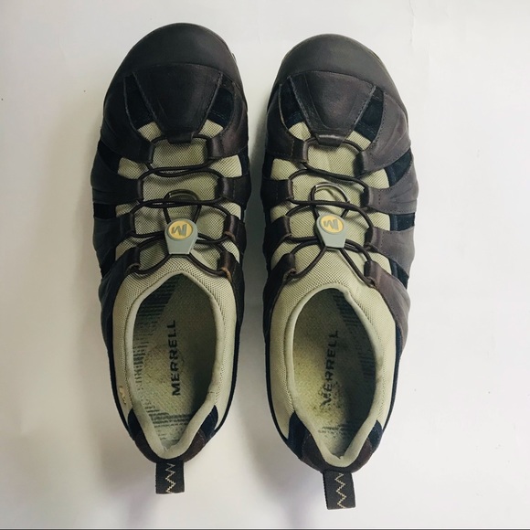 Merrell Caper Dark Earth Multi All Terrain Bungee Hiking Slip-On Shoe Sneaker 9 - Picture 3 of 13